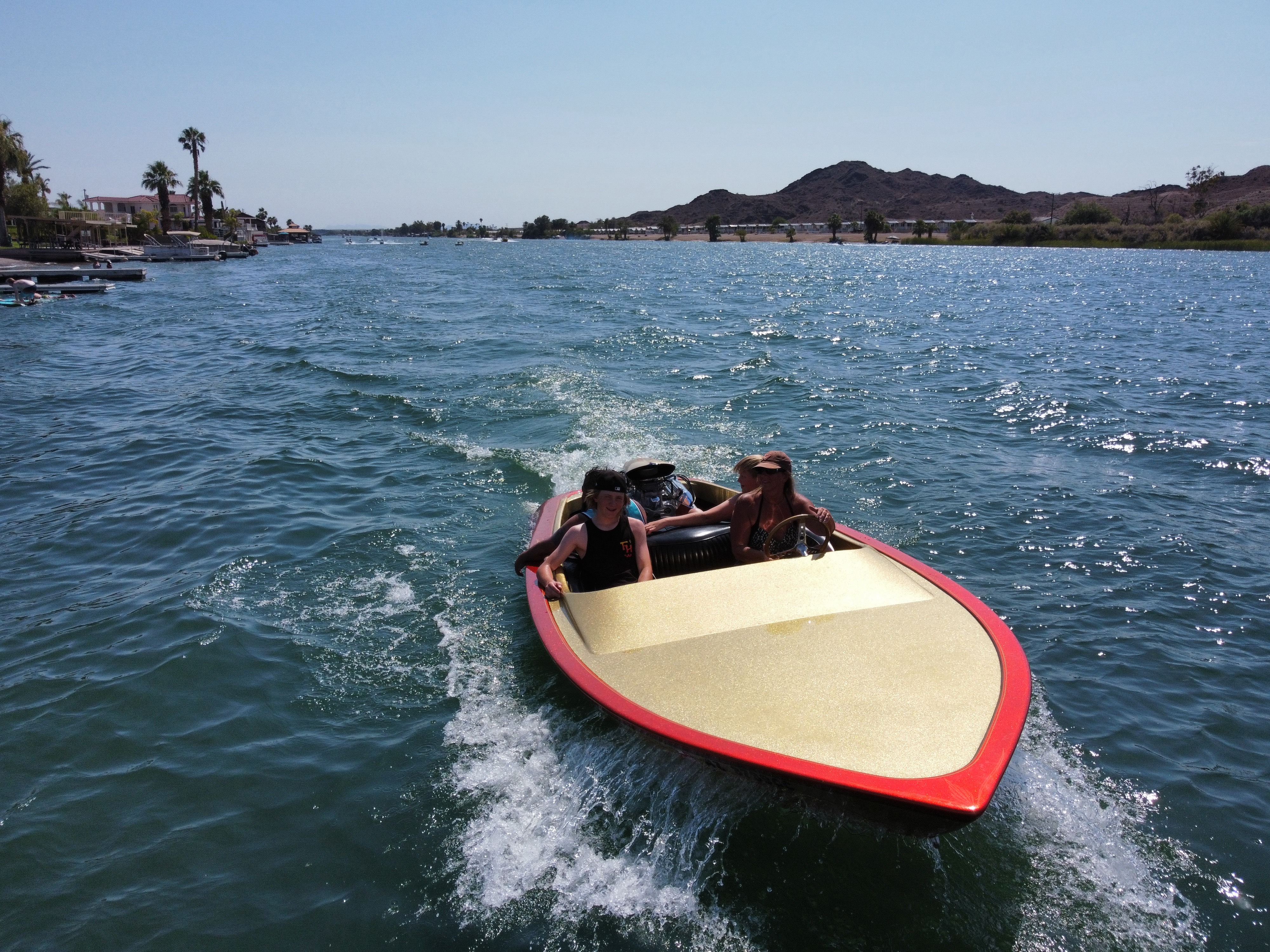 Classic boat on the river
