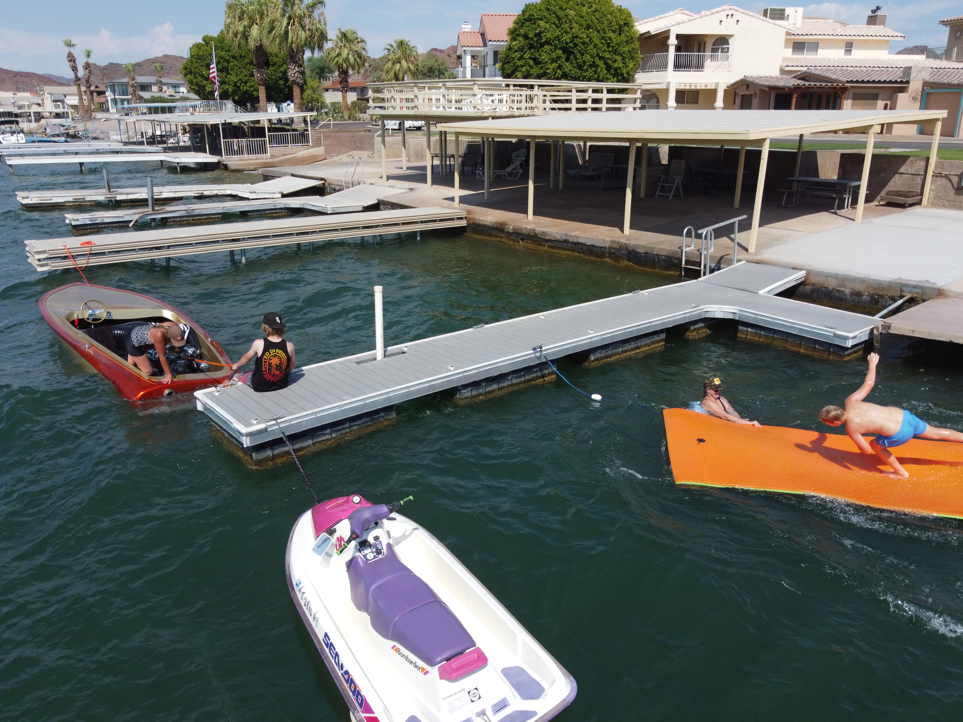 Docks and cabanas